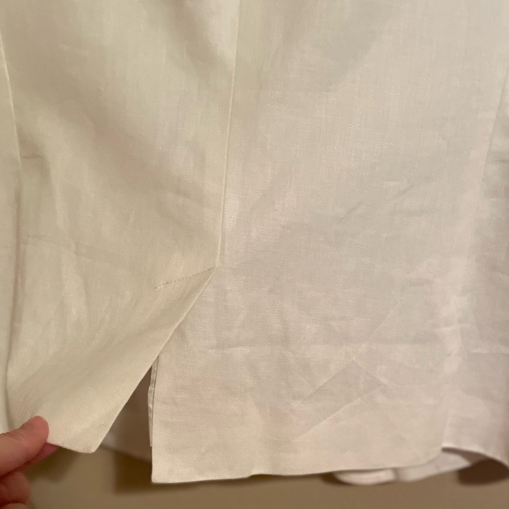 J Crew Lined White Linen Women’s Blazer - 14 - Picture 3 of 6